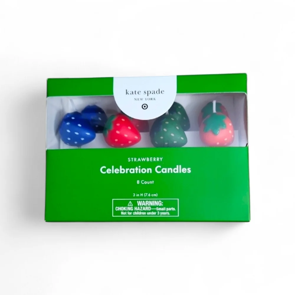 Kate Spade x Target - Fruit Strawberry Celebration Cake Candles New